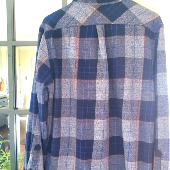 LEVI'S Men's Booth Regular-Fit Plaid Flannel Shirt Gray Large - Picture 3 of 6